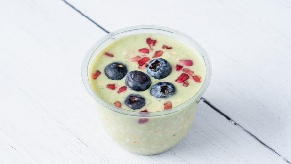 Matcha, Blueberry and Oat Pots