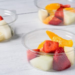 cut fresh fruit pots