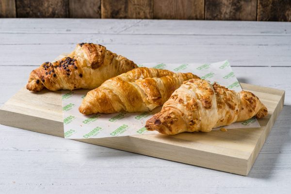 croissant platter bread in three