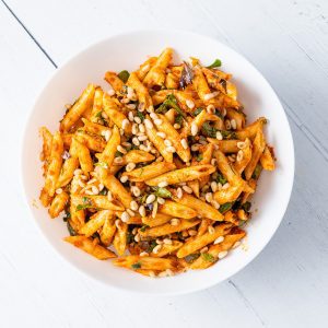 Red Pesto and Pinenut Salad