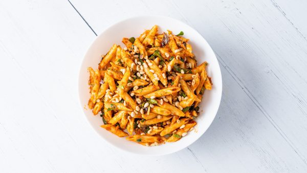 Red Pesto and Pinenut Salad